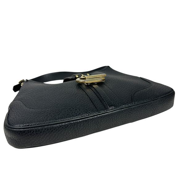 Gucci Black Pebbled Leather 1961 Jackie Top Handle Front G Clasp Front Handbag - Picture 4 of 14